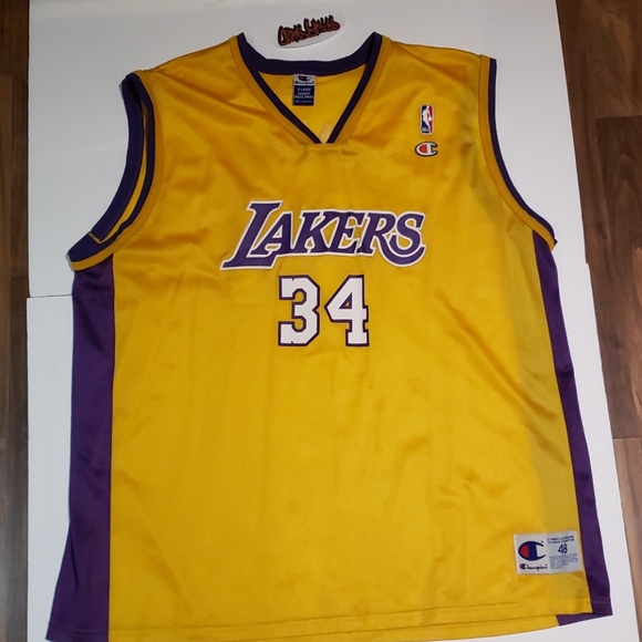 Vintage LA Lakers champion jersey number 34 O'Neal - Picture 1 of 6